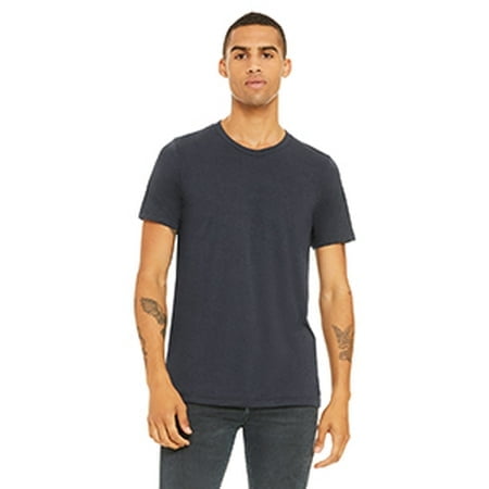 BELLA+CANVAS T-Shirt Jersey CVC pour Homme, TG, Bleu Marine Minuit Chiné