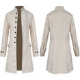 thumbnail image 2 of Disfraz clásico Medieval victoriano para hombre, chaqueta de Cosplay con cuello levantado, abrigo renacentista, ropa de Halloween, 2 of 5