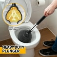 thumbnail image 4 of propuri Heavy Duty Toilet Plunger - Powerful Clog Removal,Plungers for Bathroom,Bathroom Accessories,Cleaning Supplies,Home Essentials,Bathroom Decor,Toilet Bowl Cleaners,Black, 4 of 6