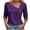 Purple, variant on Seductiva Long Sleeve T Shirts for Women Asymmetrical Neck Tops for Women Long Sleeve Button Collared V Neck Blouses Fashion Women Work Casual Dressy Shirts Casual Beach Vacation Workout Loose Tees