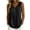 *Black, variant on ClodeEU Women's V Neck Sleeveless Henley Blouse, Casual Loose Tank Top with Pleat Black,Women's Plus L