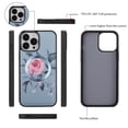 thumbnail image 5 of for iPhone 13 Pro Wallet Case - Magnetic Detachable Back Case with RFID Blocking Card Holder, Hand Strap & Crossbody Strap, Floral Flower PU Leather Flip Cover Case for Women Girls, Gray, 5 of 13