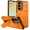 Orange, variant on Decase Magnetic Case for Samsung Galaxy S25 FE,Heavy Duty Dual-Layer PC+TPU Hybrid Rugged Shockproof Cover w/ Slide Lens Cover & Kickstand,Wireless Charging Compatible,Black