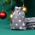 thumbnail image 2 of Big Sale ! ZBBMUYHGSA Home Textile Storage,Storage Case,Christmas Drawstring Pocket Snowflake Cotton Linen Gift Bag Linen Candy Storage Bag, 2 of 2