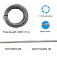 1/16 Wire Rope Kit,100FT Stainless Steel Cable Wire Rope, M5 ...