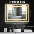 thumbnail image 6 of JIOABL 20X28 LED Bathroom Mirror with Lights, Anti-Fog, Dimmable, Backlit + Front Lit, Lighted Bathroom Vanity Mirror for Wall, Memory Function, Tempered Glass, Shatter-Proof, 6 of 7