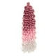 thumbnail image 1 of Xiao Hua Extensiones de cabello sintético para trenzas de crochet, de ondas profundas y largas, de 24 pulgadas, color rosa, 1 of 2
