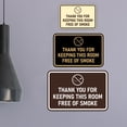 thumbnail image 6 of Signs ByLITA Classic Framed Thank You For Keeping This Room Free Of Smoke Sign (Brushed Gold) - Small, 6 of 8