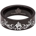 thumbnail image 5 of Positive Life Flower Tungsten Carbide Ring, 5 of 9