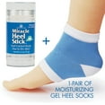 Miracle of Aloe, Miracle Heel Stick Gel Socks Combo with UltraAloe, 2.5 Ounce Stick and