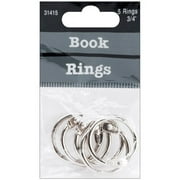 Baumgartens Book Rings 3/4 5 Pack CHROME (31415)
