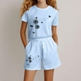 thumbnail image 2 of CAIXIA Summer Outfits For Girl 2 Piecegirls 2-Piece Outfit Set Girls Summer Casual Outfit Set Short Sleeve Graphic Tee with Pocket Shorts Comfortable Clothes,11-12 Years, 2 of 4