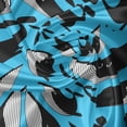 thumbnail image 5 of Ambesonne Animal Valance Pack of 2, Cartoon Whales Drawing Art, 54"X18", Sky Blue Charcoal Grey, 5 of 5