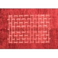 thumbnail image 1 of Ahgly Company Indoor Rectangle Abstract Red Modern Area Rugs, 2' x 5', 1 of 4