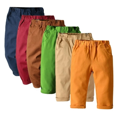 

Esaierr Kids Baby Boys Pants 9M-10Y Baby Cotton Casual Pants Elastic Infant Casual Waist Toddler pring Autumn New School Uniform Pants