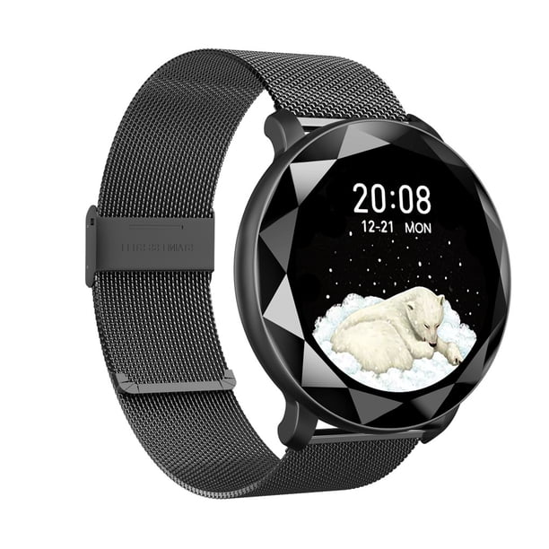 Reloj inteligente Pulsera deportiva Recordatorio del ciclo menstrual Oxígeno en sangre Detector de frecuencia cardíaca Pulsera, Negro seitruly EL002615-01