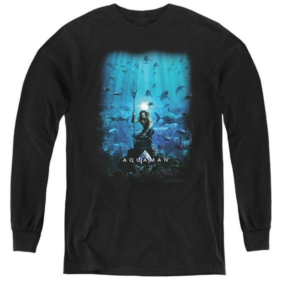 Aquaman Movie - Poster - Youth Long Sleeve Shirt - Small