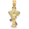 thumbnail image 3 of Solid Gold 10K Two-Tone Communion Cup w/Cross Charm - 16.5mm, 3 of 6