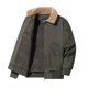 thumbnail image 2 of Hombres Casual Solid Fashion Ziper Multi-bolsillo Fleece Cargo Utility Chaqueta Abrigos Pompotops oipoqjl38008, 2 of 6