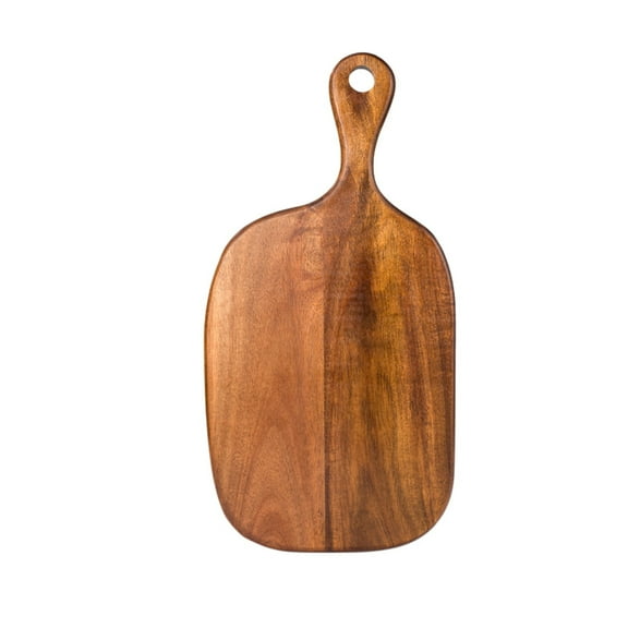 Acacia Wood Serving Board with Handle - Wooden Cutting Board for Cheese, Charcuterie, Bread, and Vegetables, Multi-Functional Kitchen Board with Hand Grip