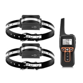 WHUDWHU Dog Training Collar with Remote & Bark Control - IP67 Waterproof E-Collar for 2 Dogs, 3300FT Range, Beep/Vibration/Static 3 Modes, Adjustable Remote Trainer for Small Medium Large Dogs