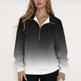 thumbnail image 4 of Under 10 dollars! Quarter Zip Sweatshirt for Women Oversized Long Sleeve Gradient Casual Hoodie Trendy Fall Sweatshirts 2025, 4 of 5