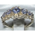 thumbnail image 2 of LBG 925 Sterling Silver Real Genuine Tanzanite Womens Anniversary Ring - Size 8, 2 of 4