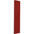 thumbnail image 2 of Ekena Millwork 10 1/2"W x 63"H Americraft Three Board Exterior Real Wood Two Equal Panel Framed Board-n-Batten Shutters (Per Pair), Fire Red, 2 of 9