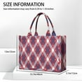 thumbnail image 3 of Large Capacity Tote Bag,Red and Blue Star Argyle Pattern Handbag Fashion Luxury Tote Bag,15.7"x13"x 5.1" Inches,Laptop Compatible, 3 of 6