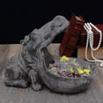 thumbnail image 4 of Figurita de almacenamiento de hipopótamo de boca grande, cuenco para llaves, plato de caramelo de hipopótamo de resina, decoración del hogar Hy, 4 of 5