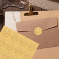 thumbnail image 6 of 1set 34 Sheets Self Adhesive golden Foil Embossed Stickers Round Dot Medal Decorative Decals for Envelope Card Seal Mountain 165x211mm Stickers: 50mm, 6 of 6