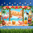 thumbnail image 7 of Colorful Design Tropical Banner Floral Decoration Hawaiian Theme Beach Background for Summer Party Luau Event Vacation Decoration, 7 of 7