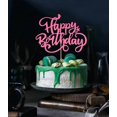 thumbnail image 3 of Cake Topper Crseniny Rosa con Brillo Feliz Cumpleaños, 3 of 4