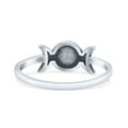 thumbnail image 3 of Crescent Half Moon Goddess Triple Trending Ring Band 925 Sterling Silver Size 6, 3 of 5