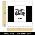 thumbnail image 2 of Iowa State Flag Self-Inking Rubber Stamp Ink Stamper - Fuchsia Ink - Small 1 Inch, 2 of 7