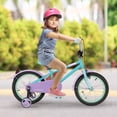 thumbnail image 4 of Costway 16" Kids Bike with Adjustable Saddle Handlebar Removable Training Wheels Handbrake Blue, 4 of 10