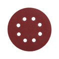 thumbnail image 2 of Herwey 10Pcs 125mm Forme Ronde Disques de Ponçage Rouge 8 Trous 60-1000 Grit Papiers de Sable, 2 of 3