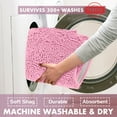 thumbnail image 6 of Bath Mat By LuxUrux-Extra-Soft Plush Bath Shower Bathroom Rug,1'' Chenille Microfiber Material, Super Absorbent Shaggy Bath Rug. Machine Wash & Dry (15 x 23, Pink), 6 of 7
