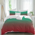thumbnail image 2 of Green Red Ombre Bedding 3 Piece Duvet Cover Set Full Size, Modern Abstract Art Aesthetics Soft Microfiber Comforter Cover with Zipper Closure & Pillowcases, Wrinkle & FadeResistant Quilt Cover, 2 of 9