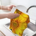 thumbnail image 6 of Sikiie 3D Sunflowers Waffle Weave Kitchen Dish Cloth,Super Absorbent Kitchen Dish Towels 16*26 Inches for Dish Rags Washing Dishes, Drying Dishes, 6 of 7