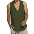 thumbnail image 3 of Nfurl Deep V Neck Tank Tops for Men Big and Tall Gym Workout Shirt Quick Dry Running T Shirts Athletic Casual Basic Tees Summer Sleeveless Sports Shirts for Bodybuilding, 3 of 8