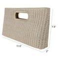 thumbnail image 3 of Top Handle Twist Straw Clutch, 3 of 30