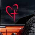 thumbnail image 4 of Gosuguu Heart and Cross Design PVC Waterproof Decal for Car Laptop Window Decoration, 4 of 6