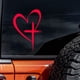 thumbnail image 4 of Decoración del hogar, decoración de habitaciones, decoración de pared, calcomanía de vinilo impermeable con crucifijo de corazón de amor para portátil, coche, ventana, pegatinas de PV C, 4 of 6