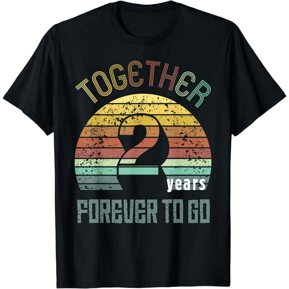 2nd Years Wedding Anniversary Gifts For Couples Matching T-Shirt