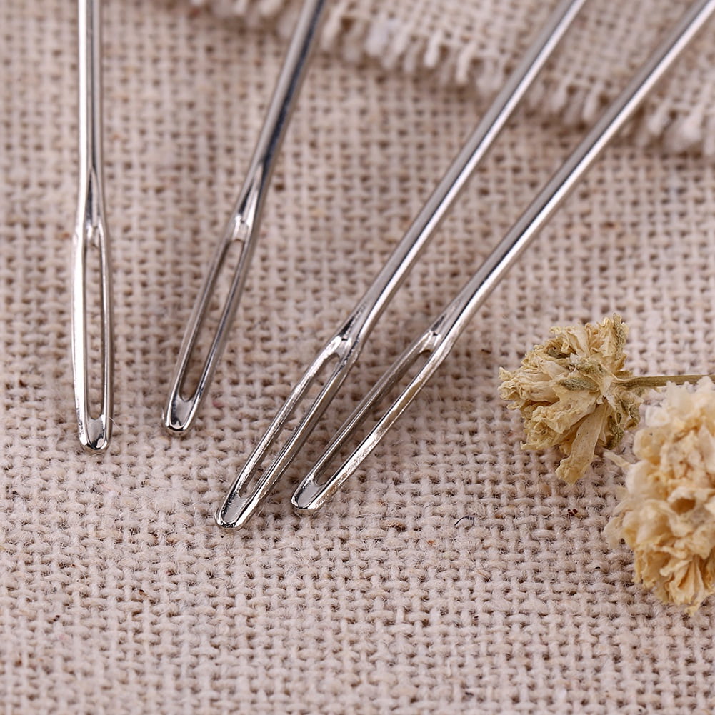 Ccdes Sewing Embroidery needle,20pcs Silver Large round Eye Knitter