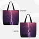 thumbnail image 2 of Easygdp Thunderstorm Violet Purple Bolsa Tote para Mujer, Bolso de Hombro para Trabajo, Playa, Viajes, Compras y Supermercado, 2 of 7