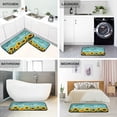 thumbnail image 5 of Sunflowers Teal Rugs and Mats Set 2 Piece Turquoise Non Slip Washable Runner Rug Set of 2 for Kitchen Sink Floor Home Decor Laundry Home Sweet Home, 5 of 6