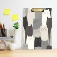 thumbnail image 2 of FORMRS Acrylic Clipboard with Low Profile Clip Standard A4 Letter Size, 12.5" x 9", Gray Cute Cats, 2 of 8