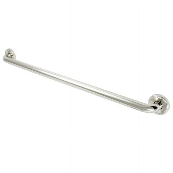Roped 32 in. Decorative Grab Bar, Polished Nickel - 22.19 x 4.53 x 2.74 in.